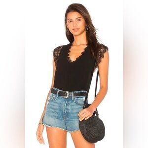 Free People Lovin' On You Top, Black, Size XS